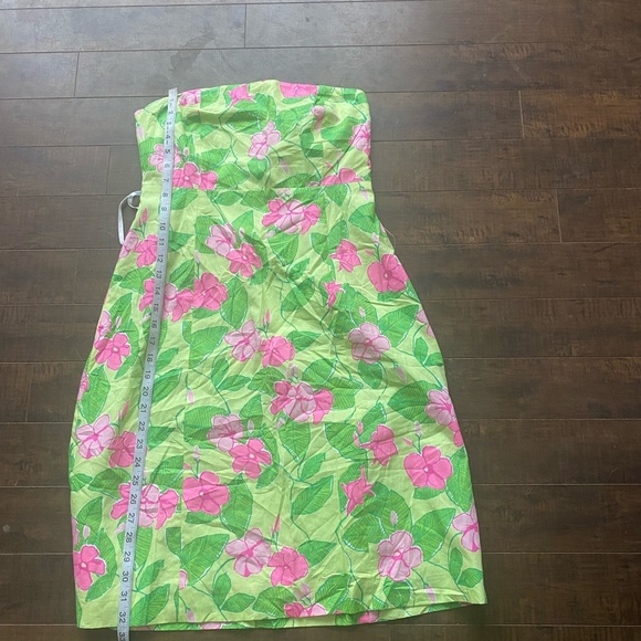 Vintage Lily Pulitzer Sabrina Pink and Pistachio green strapless dress - Picture 7 of 10